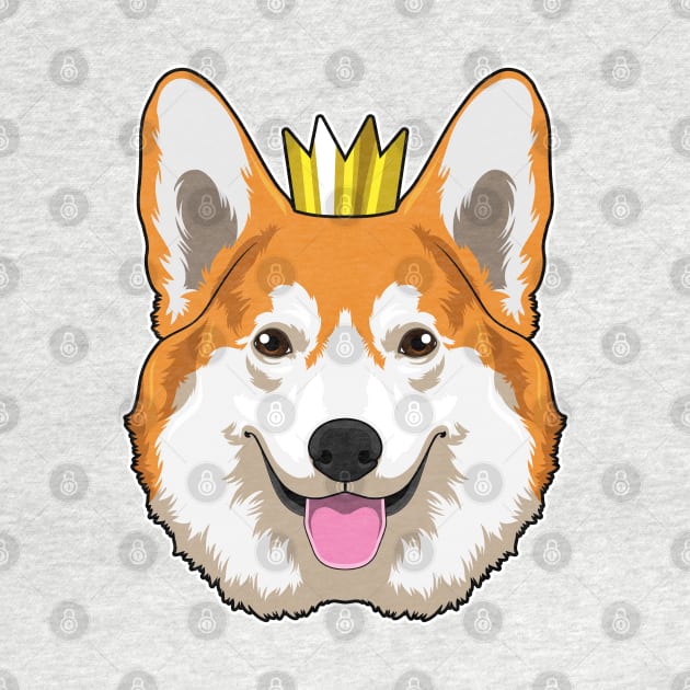 Welsh Corgi with Crown by Markus Schnabel